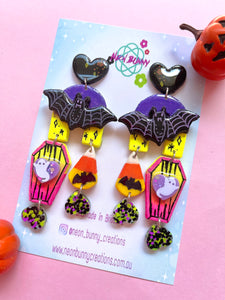 Spooky statement earrings