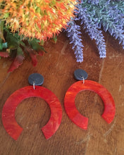 Load image into Gallery viewer, Orange Soda Dangle Earrings