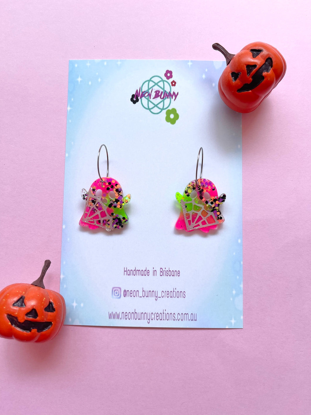 Spooky haunted ghost earrings
