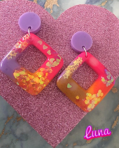 Pink Luna Earrings