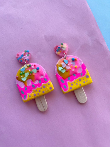 Mango strawberry stud popsicle