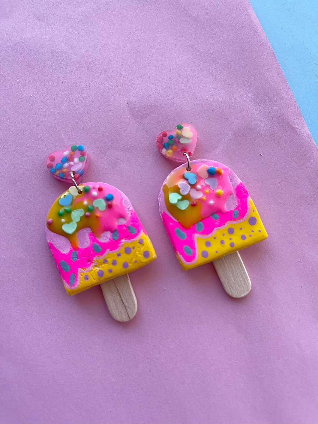 Mango strawberry stud popsicle