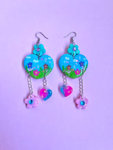 Load image into Gallery viewer, Enchanted garden heart dangles
