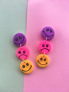 Mixed feelings Smiley Dangles