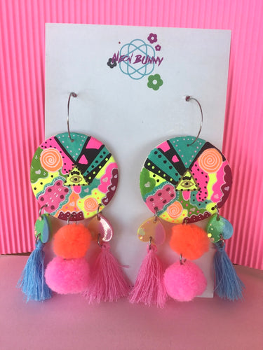 Third Eye Enchanted Garden Statement Dangles