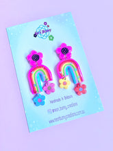 Load image into Gallery viewer, Rainbow daisy dangles