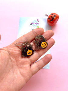 Jack o lantern ghost earrings