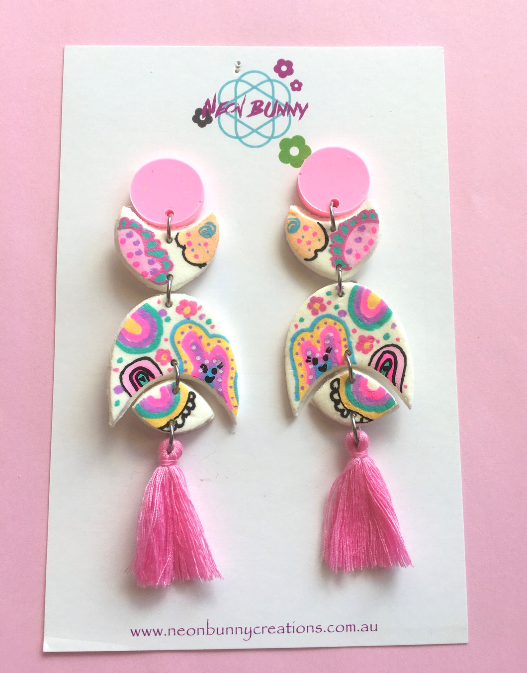 Bunny land Geometric Earrings With Tassels