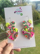 Load image into Gallery viewer, Rainbow Clay Dangles With Tassels