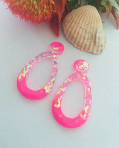Pink Mermaid Dangle Earrings