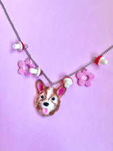 Load image into Gallery viewer, Enchanted fairy steed necklace corgi world statement piece