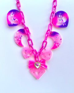 Celestial supernova statement necklace