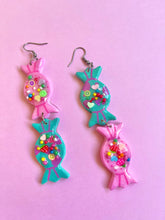 Load image into Gallery viewer, Tutti frutti bubblegum pastel bon bon dangles