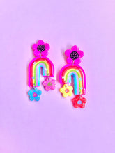 Load image into Gallery viewer, Rainbow daisy dangles