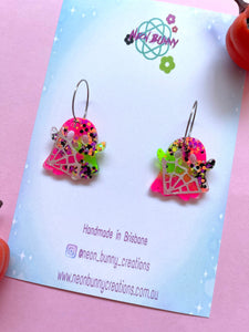 Spooky haunted ghost earrings