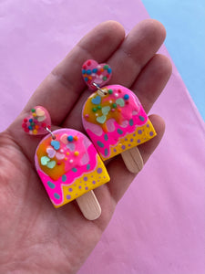 Mango strawberry stud popsicle