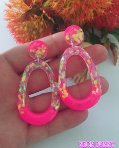 Pink Mermaid Dangle Earrings