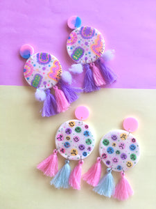 Gypsy bell earrings with tassels