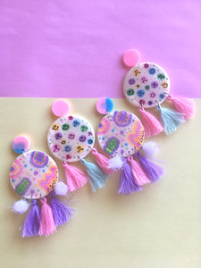 Gypsy bell earrings with tassels