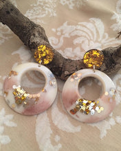 Load image into Gallery viewer, Iridescent Gold Dangle Earrings