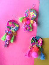 Load image into Gallery viewer, Third Eye Enchanted Garden Statement Dangles