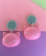 Load image into Gallery viewer, Kitty ear studs kawaii dangle earrings