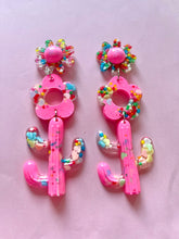 Load image into Gallery viewer, Candy Desert Flower Cactus Dangles