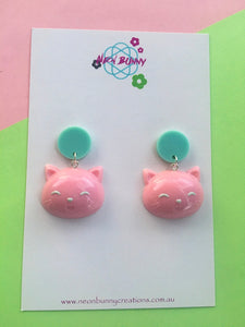 Kitty ear studs kawaii dangle earrings