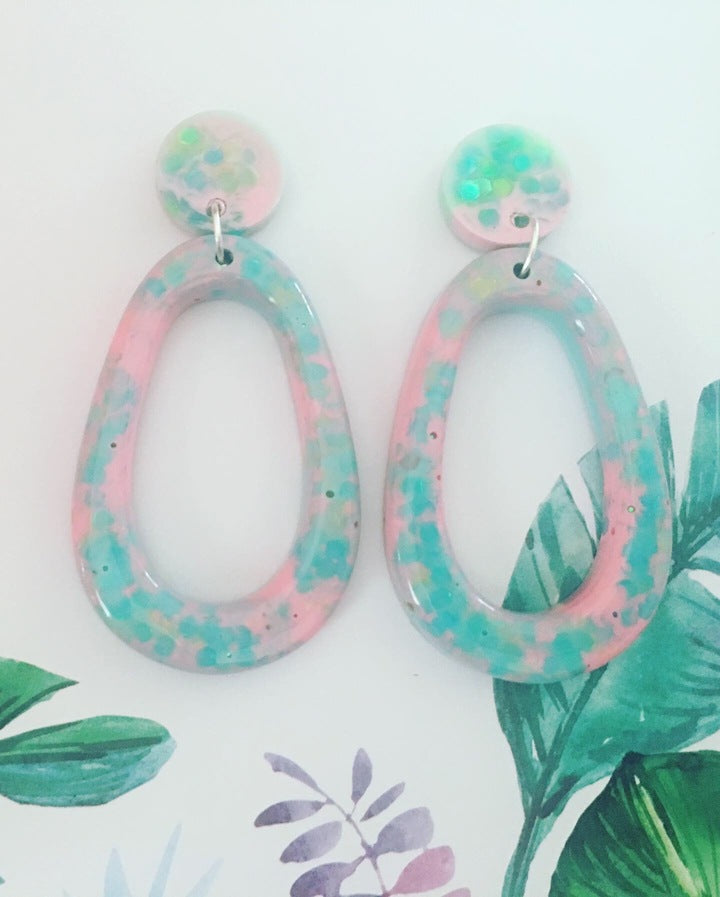 Pink Jungle Earrings