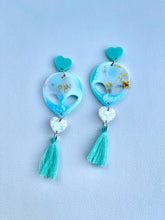 Load image into Gallery viewer, Celestial lagoon tassel dangles