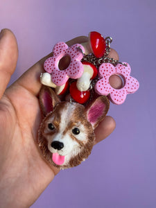 Enchanted fairy steed necklace corgi world statement piece