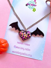 Load image into Gallery viewer, Trick or treat spooky bat necklace