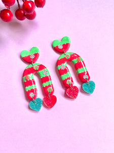 Christmas geometric earrings