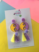 Load image into Gallery viewer, Mini yin yang earrings with tassels