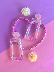 Aurora Lights Pink Dangle Earrings