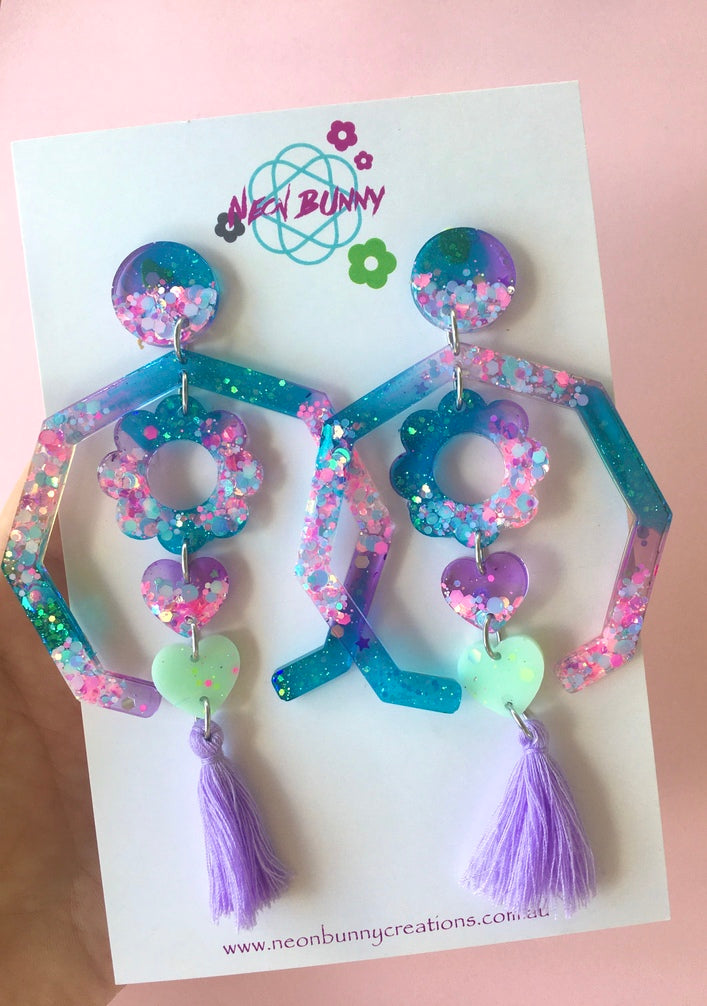 Blossom Lantern Dangles Daisy Twilight Earrings