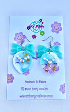Load image into Gallery viewer, Celestial lagoon crystal mint dangles
