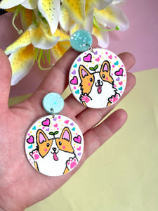 Corgi love dangles