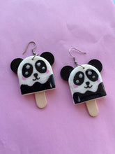 Load image into Gallery viewer, Panda popsicle stud earrings