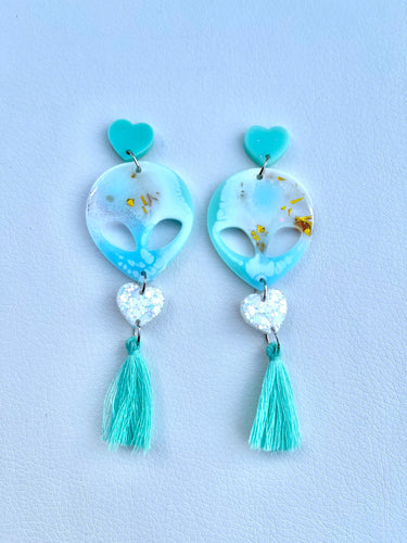 Celestial lagoon tassel dangles