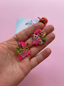 Spooky haunted ghost earrings