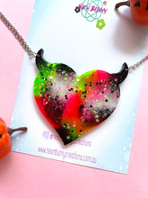 Load image into Gallery viewer, Jumbo she devil galaxy inspired spooky necklace