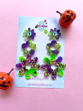Load image into Gallery viewer, Zombie bat daisy earrings
