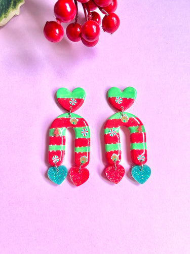 Christmas geometric earrings