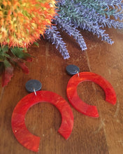 Load image into Gallery viewer, Orange Soda Dangle Earrings