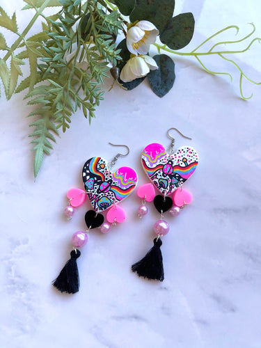 Saturn rainbow drop dangles