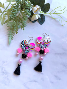 Saturn rainbow drop dangles