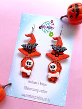 Load image into Gallery viewer, Witchy coffin earrings