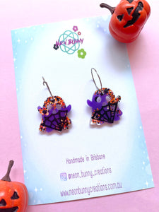 Trick or treat ghost earrings