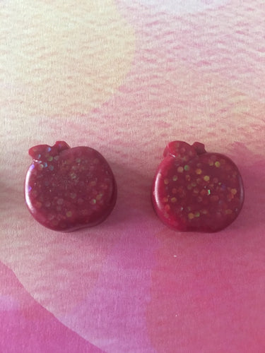 Red Apple Ear Studs